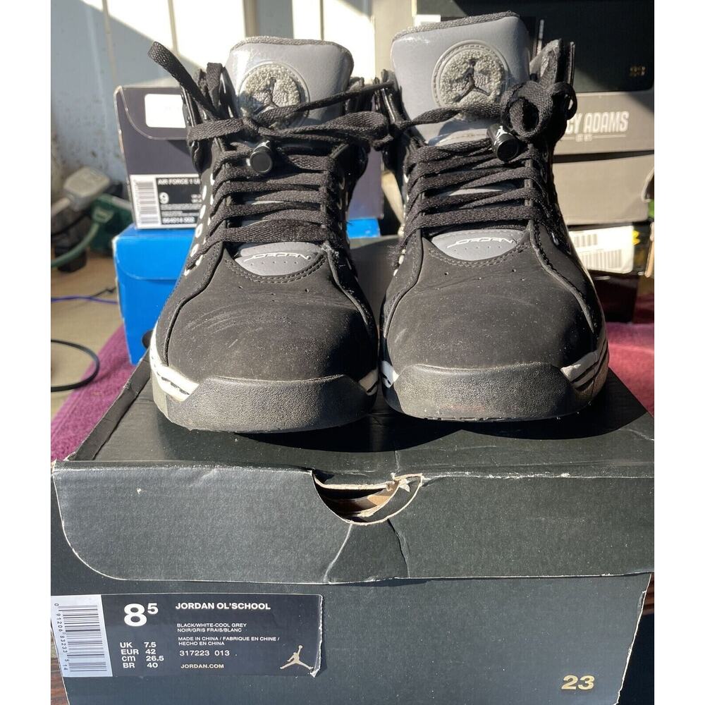 Jordan 8.5 Ol’ School Black White Cool‎ Grey 317223-013 Nice with Original Box